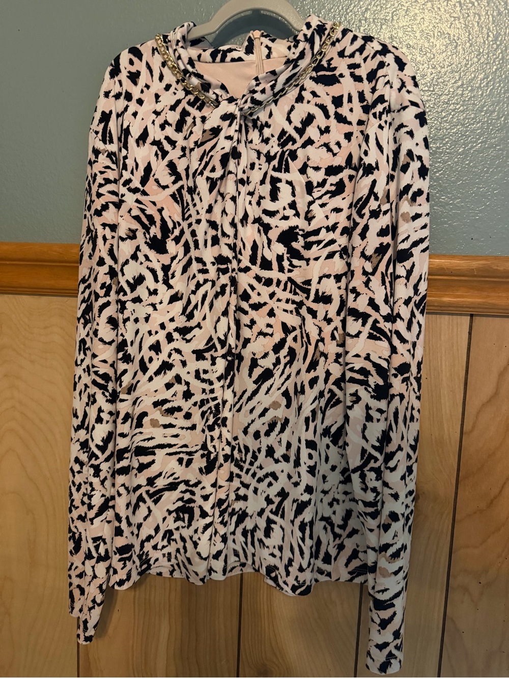 Calvin Klein Pink and Black Abstract Print Skirt